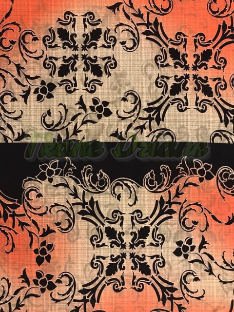 KUPON - LYCRA ORNAMENT CZERWONY 145 x 215 cm KUPON - LYCRA ORNAMENT CZERWONY 145 x 215 cm