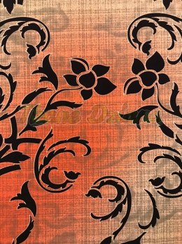 KUPON - LYCRA ORNAMENT CZERWONY 145 x 215 cm