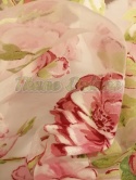 ORGANZA RÓŻOWE RÓŻE 40/220cm