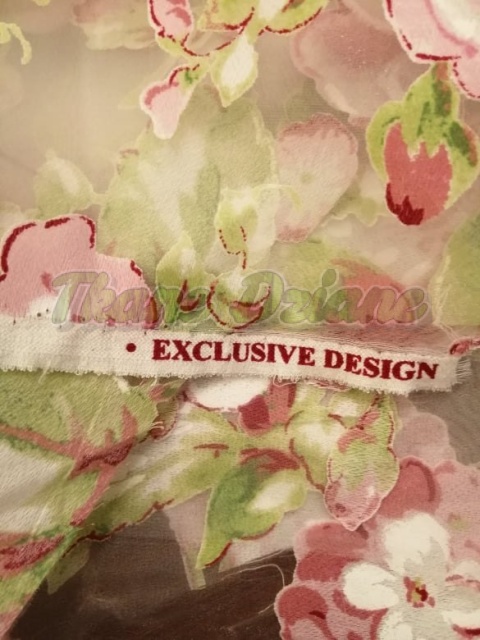 ORGANZA RÓŻOWE RÓŻE 40/224cm