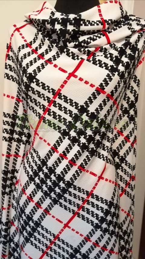 DZIANINA SUKIENKOWA KRATKA