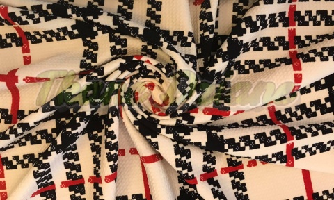 DZIANINA SUKIENKOWA KRATKA