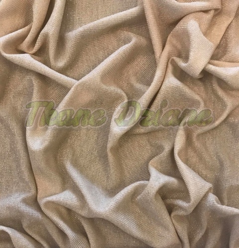 JERSEY ECRU Z LUREKSEM ZŁOTYM