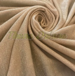 JERSEY ECRU Z LUREKSEM ZŁOTYM