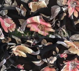 SZYFON GRANATOWY W KWIATY