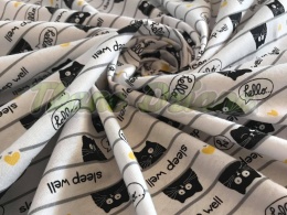 JERSEY BAWEŁNIANY KOTKI SLEEP WELL