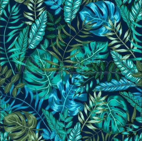 KUPON 0,7 m PODSZEWKA TURKUSOWA MONSTERA KUPON 0,7 m PODSZEWKA TURKUSOWA MONSTERA