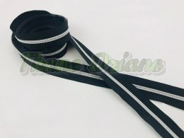 OFERTA HURTOWA 10m TAŚMA SUWAKOWA CZARNO-SREBRNA, SPIRALNA