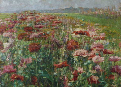 PANEL POLIESTER WODOODPORNY "Kwitnące maki" 68 X 50 cm PANEL POLIESTER WODOODPORNY "Kwitnące maki" 68 X 50 cm