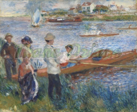 PANEL WELUR TAPICERSKI "Oarsmen at Chatou" 60 X 49 cm PANEL WELUR TAPICERSKI "Oarsmen at Chatou" 60 X 49 cm