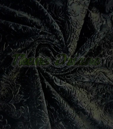 WELUR TŁOCZONY EMBOSSING CZARNY 3m