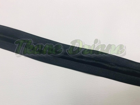 GUMA CZARNA ZE SZNURKIEM BAWEŁNIANYM 38mm