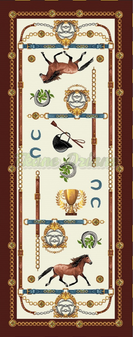 PANEL GOBELIN ZAWODY JEŹDZIECKIE BIEŻNIK 40 x 100 cm PANEL GOBELIN ZAWODY JEŹDZIECKIE BIEŻNIK 40 x 100 cm