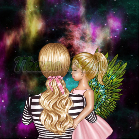 PANEL POLIESTER WODOODPORNY MAMA I CÓRKA ANIOŁEK WŁOSY BLOND 50 X 50 cm PANEL POLIESTER WODOODPORNY MAMA I CÓRKA ANIOŁEK WŁOSY BLOND 50 X 50 cm