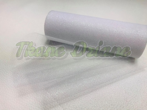 TIUL NA ROLCE BIAŁY HOLOGRAM 15X900 cm