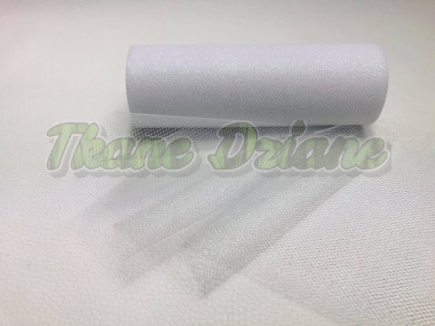 TIUL NA ROLCE BIAŁY HOLOGRAM 15X900 cm