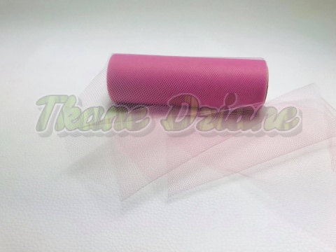 TIUL NA ROLCE BRUDNY RÓŻ 15X900 cm