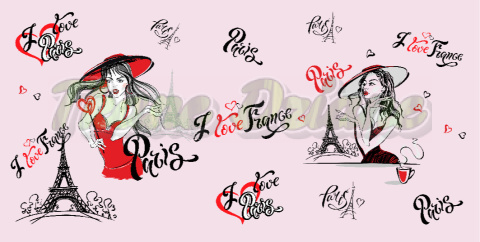 PANEL NA KOSMETYCZKĘ POLIESTER WODOODPORNY I LOVE FRANCE 40x20 cm PANEL NA KOSMETYCZKĘ POLIESTER WODOODPORNY I LOVE FRANCE 40x20 cm