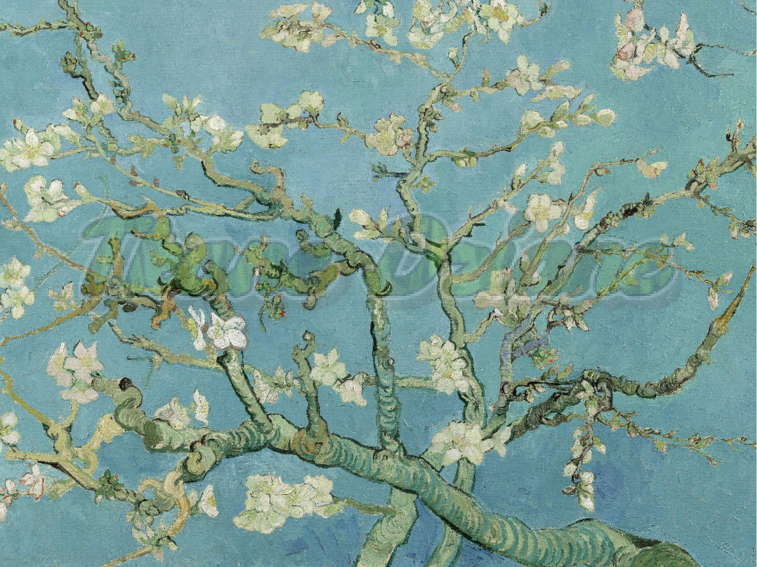 PANEL WELUR TAPICERSKI ALMOND BLOSSOMS Van Gogh