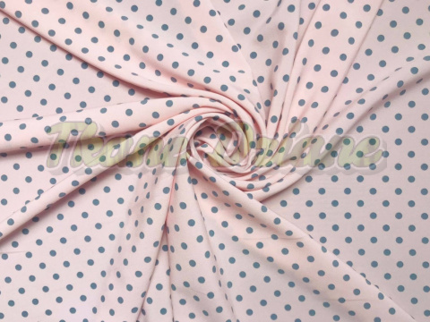 SILKY DRUKOWANY SUPER SOFT SZARE GROSZKI NA PASTELOWYM RÓŻU SILKY DRUKOWANY SUPER SOFT SZARE GROSZKI NA PASTELOWYM RÓŻU
