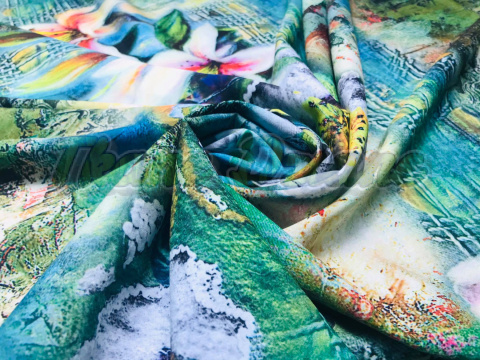 SILKY DRUKOWANY SUPER SOFT OGRÓD W GIVERNY SILKY DRUKOWANY SUPER SOFT OGRÓD W GIVERNY