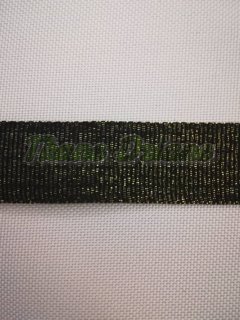 TAŚMA RYPSOWA LAMPAS CZARNO-ZŁOTY 20mm TAŚMA RYPSOWA LAMPAS CZARNO-ZŁOTY 20mm
