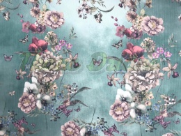 SZYFON ZIELONY W KWIATY