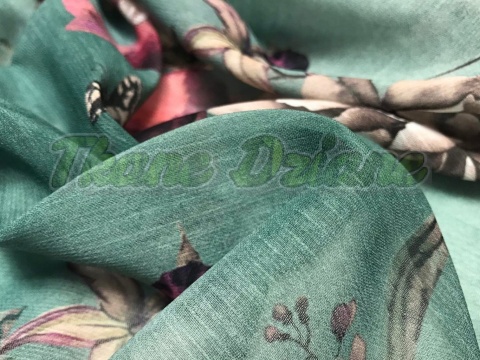 SZYFON ZIELONY W KWIATY