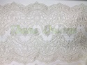 KORONKA GIPIURA ŚMIETANKOWA NA TIULU - TAŚMA