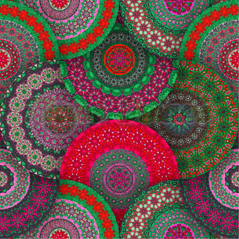 POLIESTER WODOODPORNY MAROKO MANDALA CZERWONA POLIESTER WODOODPORNY MAROKO MANDALA CZERWONA
