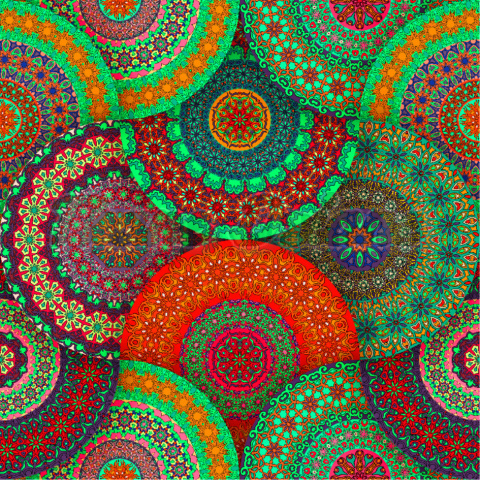WELUR TAPICERSKI MAROKO MANDALA POMARAŃCZOWO-ZIELONA WELUR TAPICERSKI MAROKO MANDALA POMARAŃCZOWO-ZIELONA
