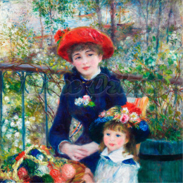 PANEL WELUR TAPICERSKI RENOIR- TWO SISTERS ON THE TERRACE