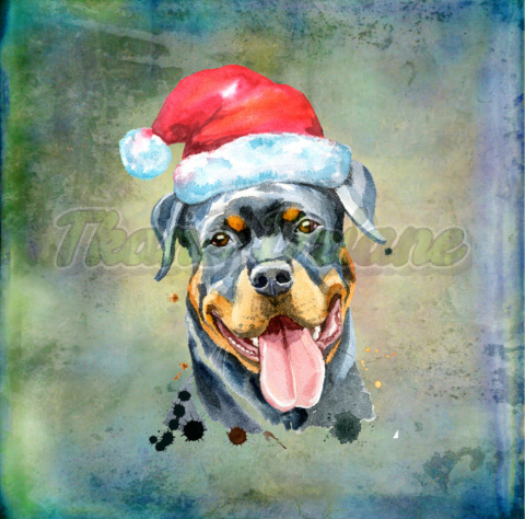 PANEL POLIESTER WODOODPORNY ROTTWEILER MIKOŁAJ TŁO MULTICOLOR PANEL POLIESTER WODOODPORNY ROTTWEILER MIKOŁAJ TŁO MULTICOLOR