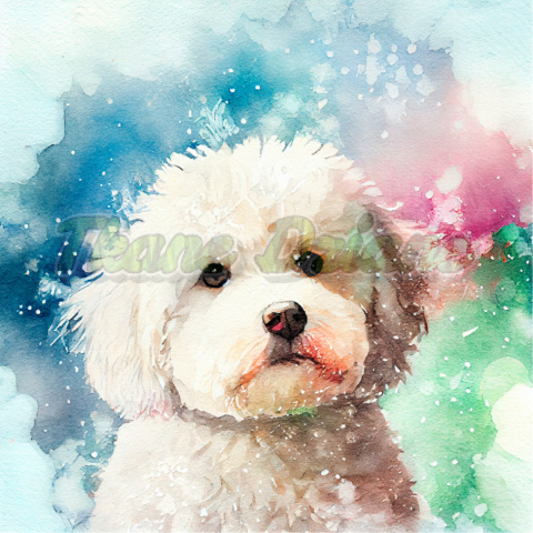 PANEL POLIESTER WODOODPORNY PIES BICHON NR 1 PANEL POLIESTER WODOODPORNY PIES BICHON NR 1