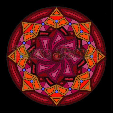 PANEL POLIESTER WODOODPORNY MANDALA CZERWONA NR 6 PANEL POLIESTER WODOODPORNY MANDALA CZERWONA NR 6