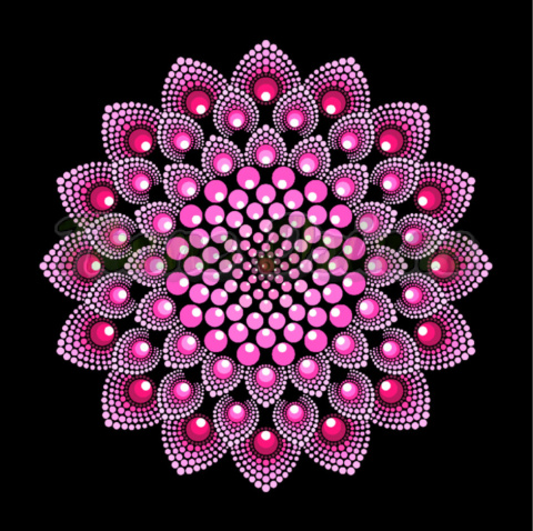 PANEL POLIESTER WODOODPORNY MANDALA ROZETKA RÓŻOWA NR 9 PANEL POLIESTER WODOODPORNY MANDALA ROZETKA RÓŻOWA NR 9