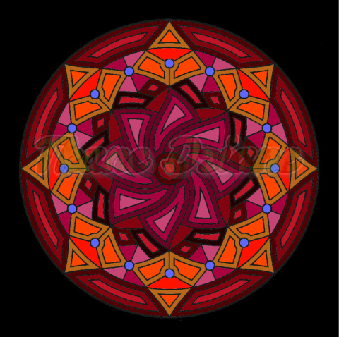 PANEL WELUR TAPICERSKI MANDALA CZERWONA NR 6 PANEL WELUR TAPICERSKI MANDALA CZERWONA NR 6