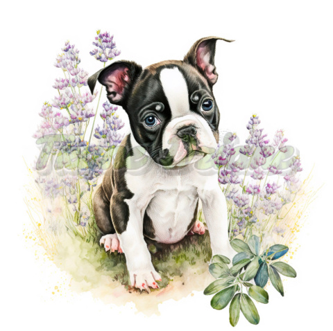 PANEL DRUKOWANY BOSTON TERRIER PUPPY SIAD NR 2 PANEL DRUKOWANY BOSTON TERRIER PUPPY SIAD NR 2