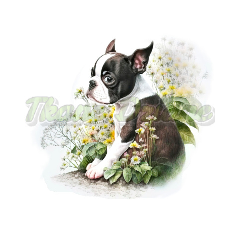 PANEL DRUKOWANY BOSTON TERRIER PUPPY NR 3 PANEL DRUKOWANY BOSTON TERRIER PUPPY NR 3