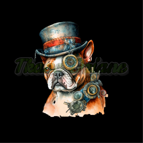 PANEL DRUKOWANY BULDOŻEK FRANCUSKI STEAMPUNK PANEL DRUKOWANY BULDOŻEK FRANCUSKI STEAMPUNK