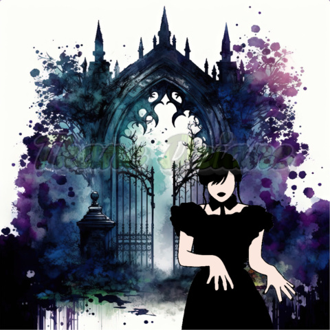 PANEL DRUKOWANY GOTHIC GIRL I BRAMA NR 16 PANEL DRUKOWANY GOTHIC GIRL I BRAMA NR 16
