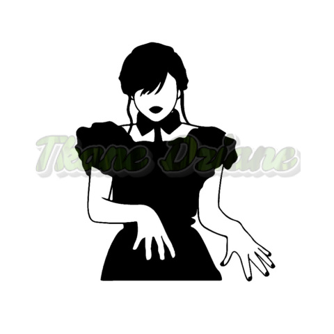 PANEL DRUKOWANY GOTHIC GIRL NA BIAŁYM PORTRET NR 1 PANEL DRUKOWANY GOTHIC GIRL NA BIAŁYM PORTRET NR 1