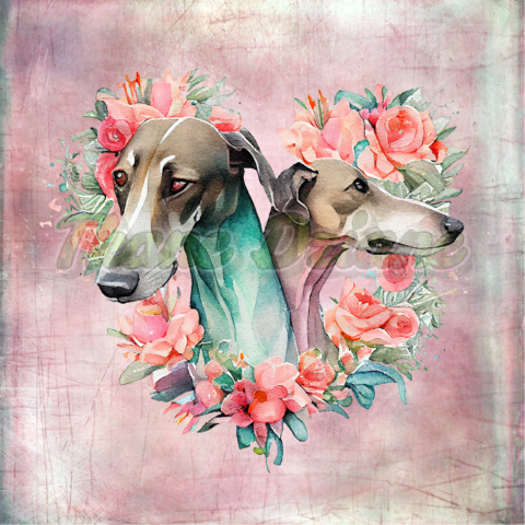 PANEL DRUKOWANY ZAKOCHANE WHIPPET CHART GREYHOUND TŁO BABY PINK NR 6 PANEL DRUKOWANY ZAKOCHANE WHIPPET CHART GREYHOUND TŁO BABY PINK NR 6