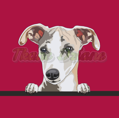 PANEL DRUKOWANY WHIPPET CHART GREYHOUND TŁO MAGENTA NR 2 PANEL DRUKOWANY WHIPPET CHART GREYHOUND TŁO MAGENTA NR 2