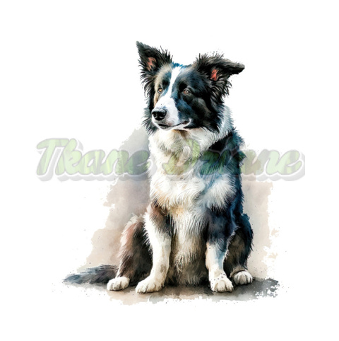 PANEL DRUKOWANY BORDER COLLIE SIEDZĄCY NR 6 PANEL DRUKOWANY BORDER COLLIE SIEDZĄCY NR 6
