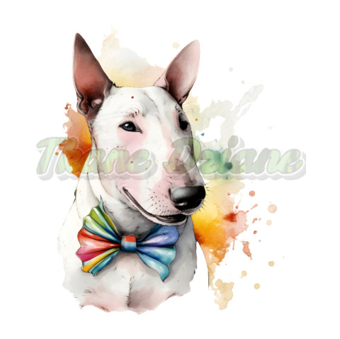 PANEL DRUKOWANY BULLTERRIER BIAŁY Z MUCHĄ TŁO BIAŁE NR 3 PANEL DRUKOWANY BULLTERRIER BIAŁY Z MUCHĄ TŁO BIAŁE NR 3