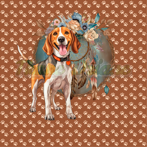 PANEL DRUKOWANY AMERICAN FOXHOUND BOHO BROWN PANEL DRUKOWANY AMERICAN FOXHOUND BOHO BROWN