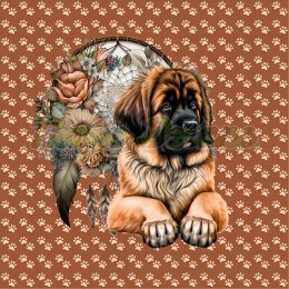 PANEL DRUKOWANY LEONBERGER BOHO BROWN