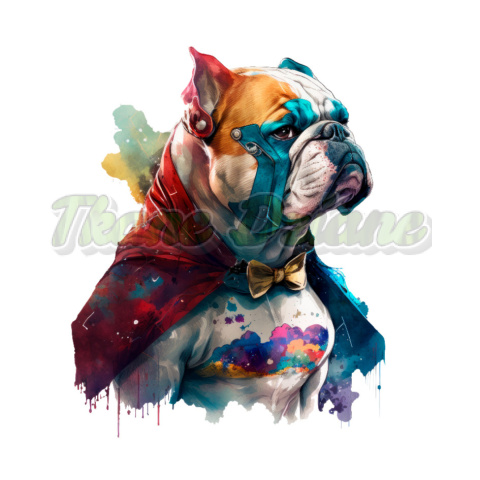 PANEL DRUKOWANY BULDOG SUPERBOHATER 2 TŁO BIAŁE