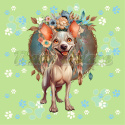 PANEL DRUKOWANY AMERICAN HAIRLESS TERRIER BOHO